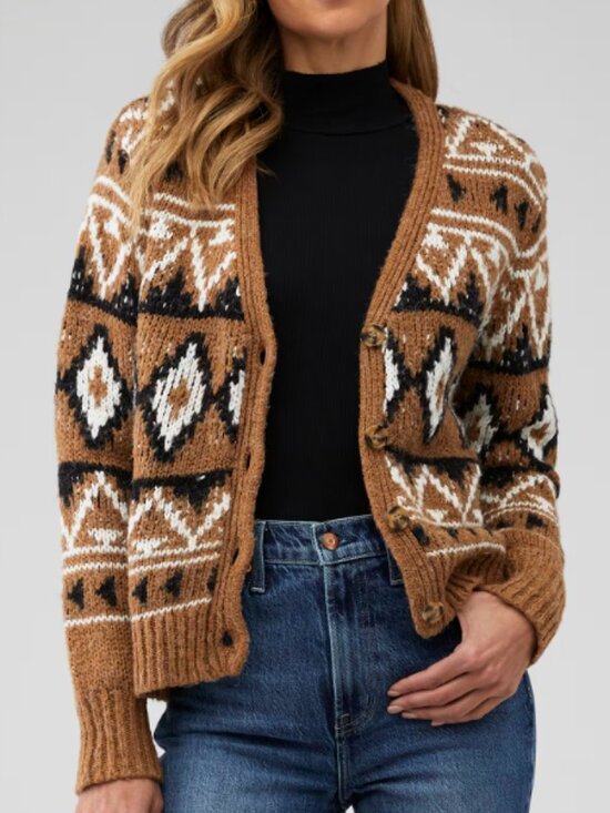 BB Dakota Sweaters - BB Dakota by Steve Madden Spice of Life Brown Cardigan